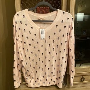 Philosophy V-Neck skull Sweater